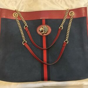 Authentic Gucci Raja Large Tote Bag with Tiger Head